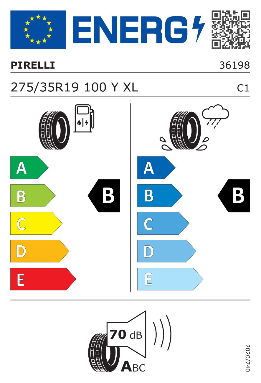 Etykieta dla PIRELLI 275/35 R19 P ZERO (PZ4) 100Y