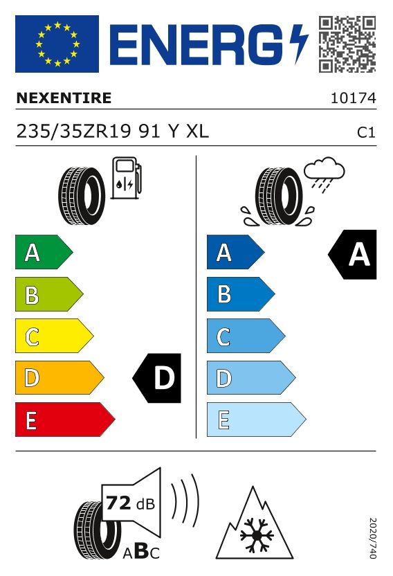 Etykieta dla NEXEN 235/35 R19 NBLUE 4SEASON 2 91Y